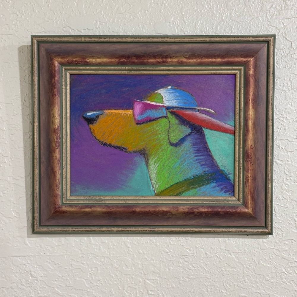 Original art by Jeff Leeds, “Dude Dog”